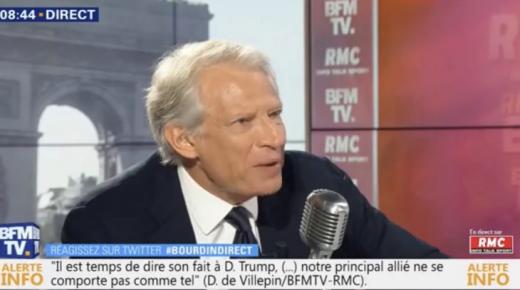 قال ما لا يجرؤ أحدا من الحكام العرب قوله .. دوفيلبان يهاجم ترامب: محاولة شراء استقلال الفلسطينين بالمليارات نذالة