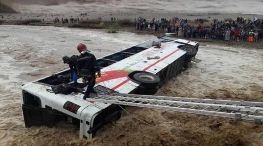 ارتفاع ضحايا انقلاب حافلة واد “دمشان” بإقليم الرشيدية إلى 11 قتيلا والحصيلة مرشحة للإرتفاع
