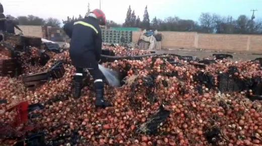 اعتقال شخص أضرم النار في شحنات كبيرة من البصل في سوق الجملة ببرشيد￼