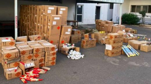 حجز 62 ألف و450 وحدة من المفرقعات والشهب الاصطناعية المهربة بوجدة￼
