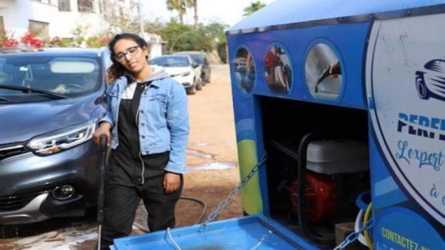 مهن صاعدة | شابة مغربية تختار تحدي البطالة بتنظيف السيارات..