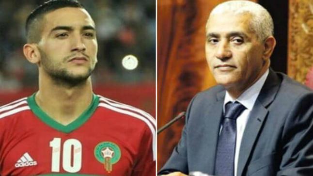 اللاعب الدولي المغربي حكيم زياش يتهم وزير الشباب والرياضة بالكذب