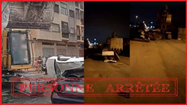 توقيف عشريني في حالة سكر استولى على “تراكس” وخرب 4 سيارات..