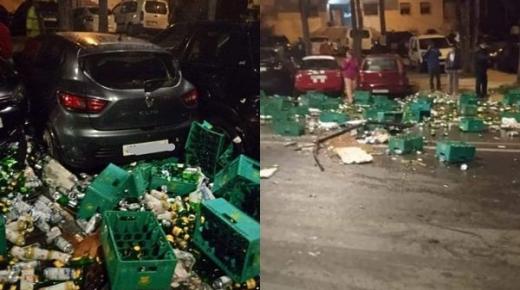 توقيف سائق شاحنة ألحق خسائر مادية بممتلكات خاصة نتيجة حالة سكر متقدمة..