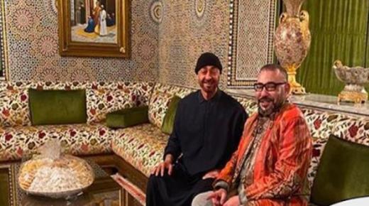 الملك محمد السادس يزور ولي عهد الامارات بمقر اقامته بالمغرب