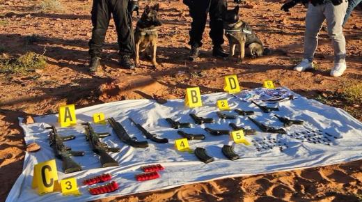 المغرب يكتشف قاعدة دعم للخلية الإرهابية تضم أسلحة كلاشينكوف ومسدسات من عيارات مختلفة..￼