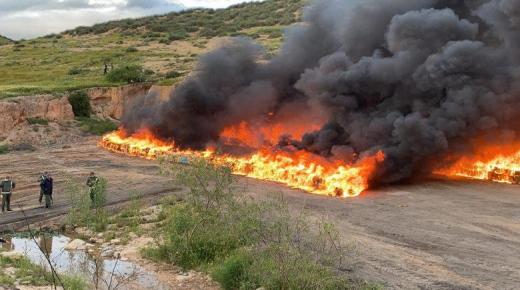 الناظور .. إتلاف وحرق ما يناهز 26 طنا من المخدرات ..