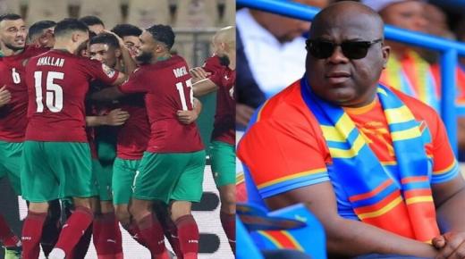 رئيس الكونغو يزور المنتخب ويلتقط صورة مع نجم “الأسود” حكيمي..