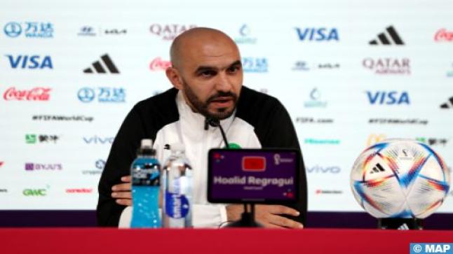 كأس العالم قطر 2022 .. المنتخب المغربي يخوض مباراة إسبانيا بنفس الحماس وإرادة تأكيد النتائج الايجابية (وليد الركراكي￼￼￼￼ ) 