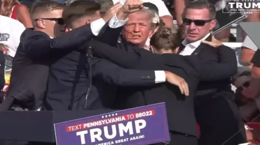 عاجل..إطلاق أعيرة نارية في تجمع انتخابي تُصيب ترامب في بنسلفانيا..